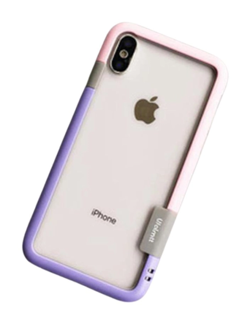 imagem de Bumper para Iphone X Rosa e Roxo2