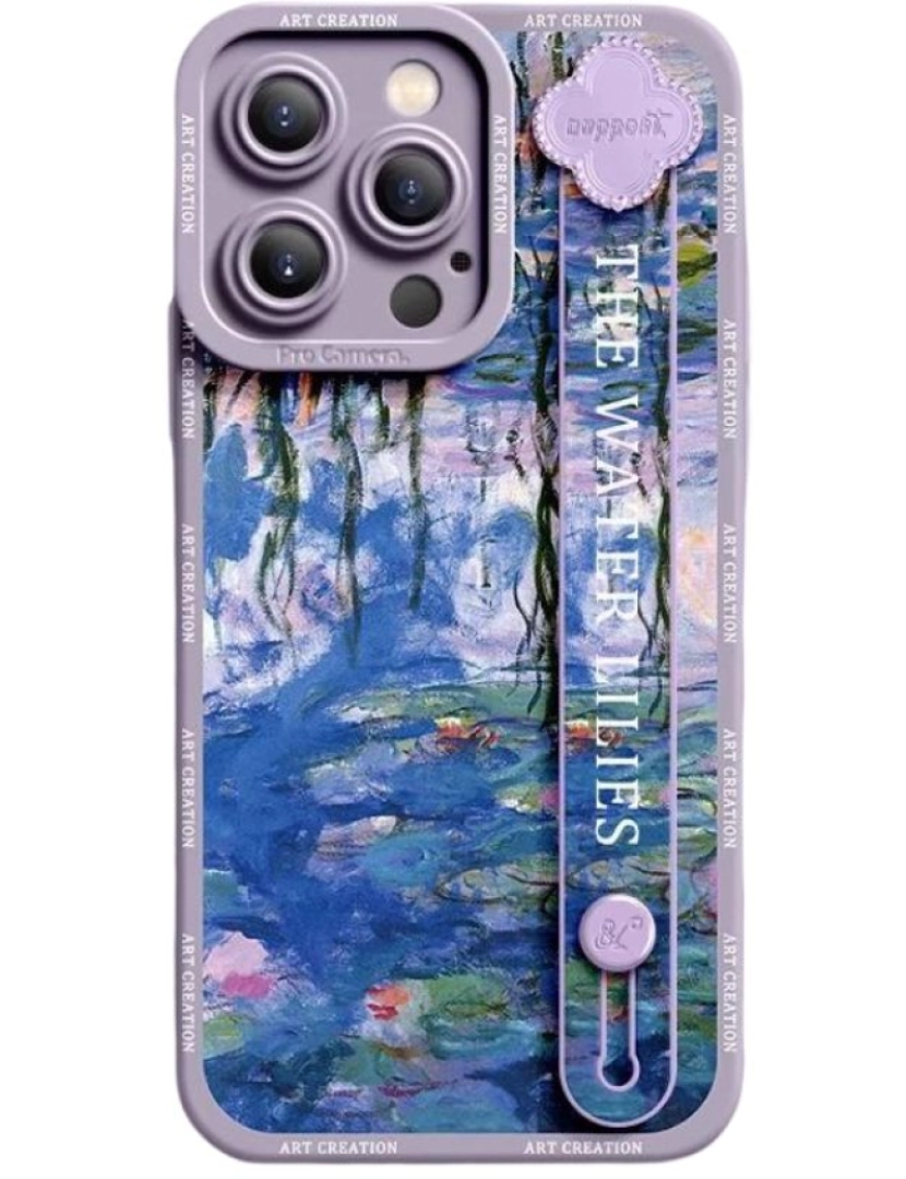 Antiimpacto! - Capa com suporte Monet - Lírios de água para Iphone 12 Mini