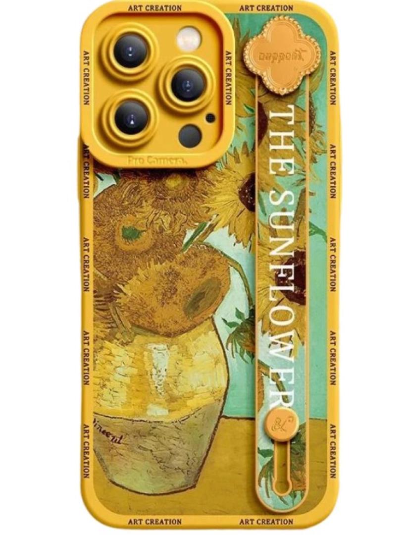 Antiimpacto! - Capa com suporte Van Gogh - Girassóis para Iphone 7