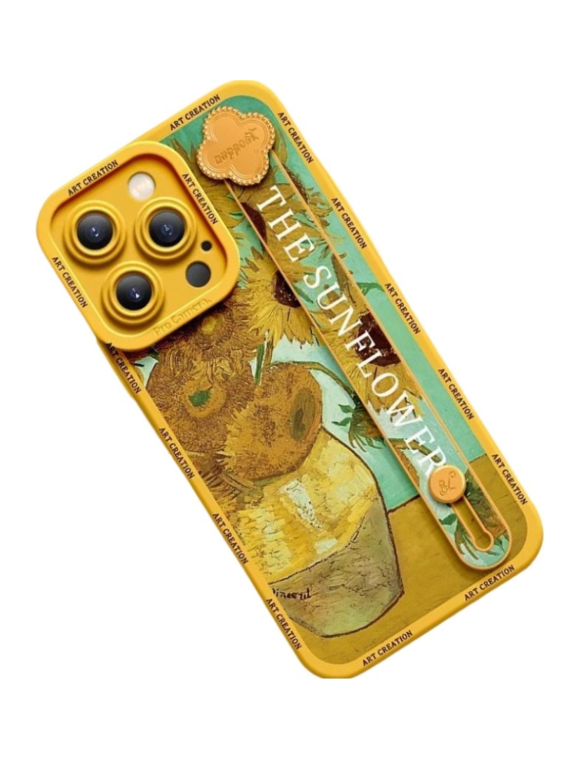 imagem de Capa com suporte Van Gogh - Girassóis para Iphone 72