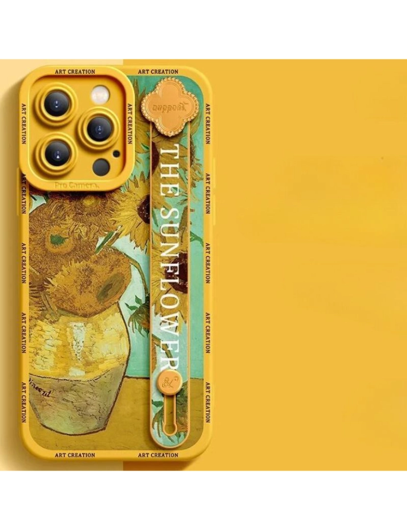 imagem de Capa com suporte Van Gogh - Girassóis para Iphone 73