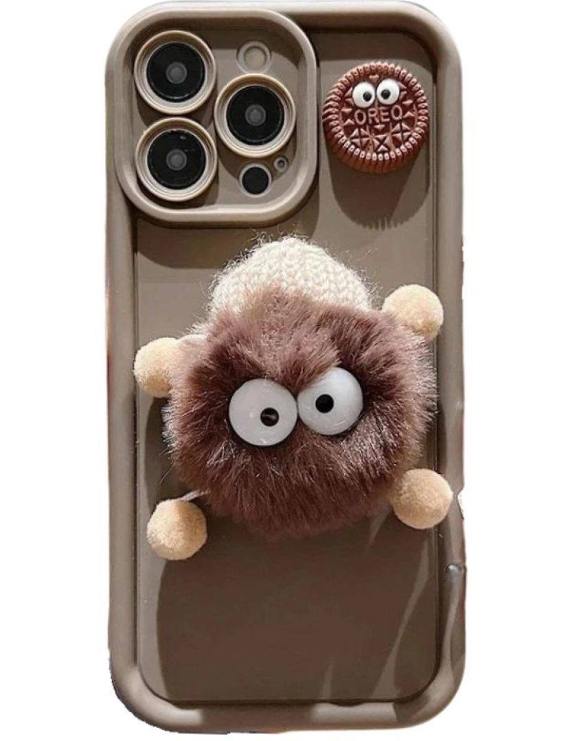 Antiimpacto! - Capa Peluche 3D para Iphone 7 Castanho