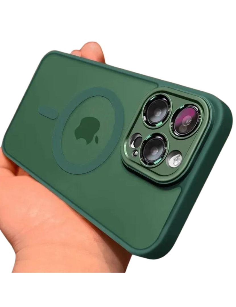 imagem de Capa semitransparente Magsafe para Iphone 11 Pro Verde2