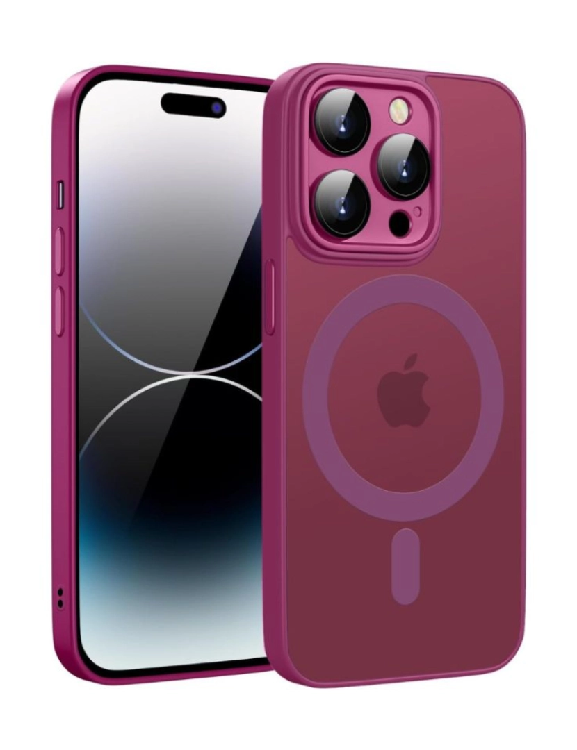 Antiimpacto! - Capa semitransparente Magsafe para Iphone 11 Pro Max Vinho