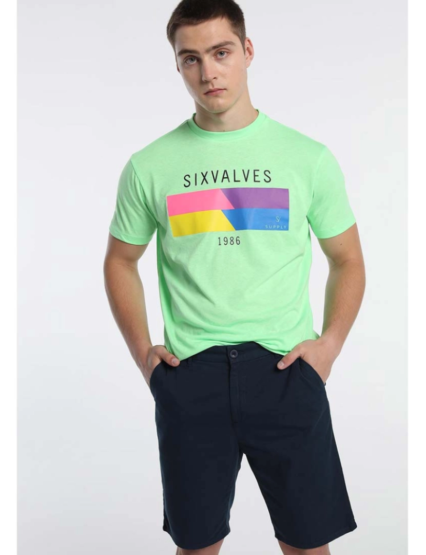Sixvalves - T-Shirt Homem Verde
