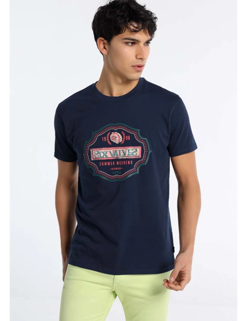 Sixvalves - T-Shirt Homem Azul