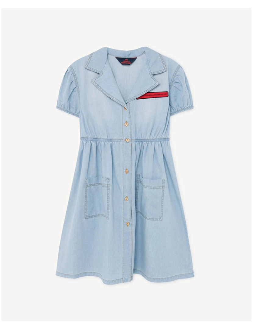 The Animals Observatory - Vestido Denim Golfinho Kids Indigo