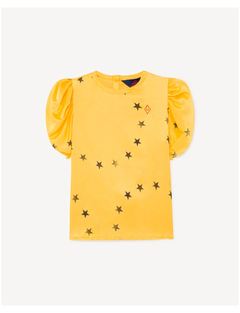 The Animals Observatory - Blusa Kids Silky Canary Estrelas Amarelas