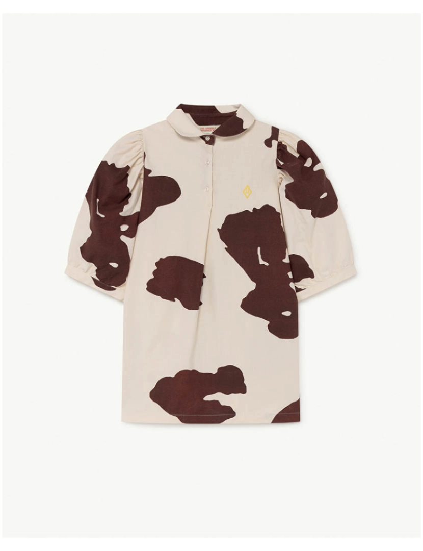 The Animals Observatory - Vestido Kids Twill Mouse Vaca Branca