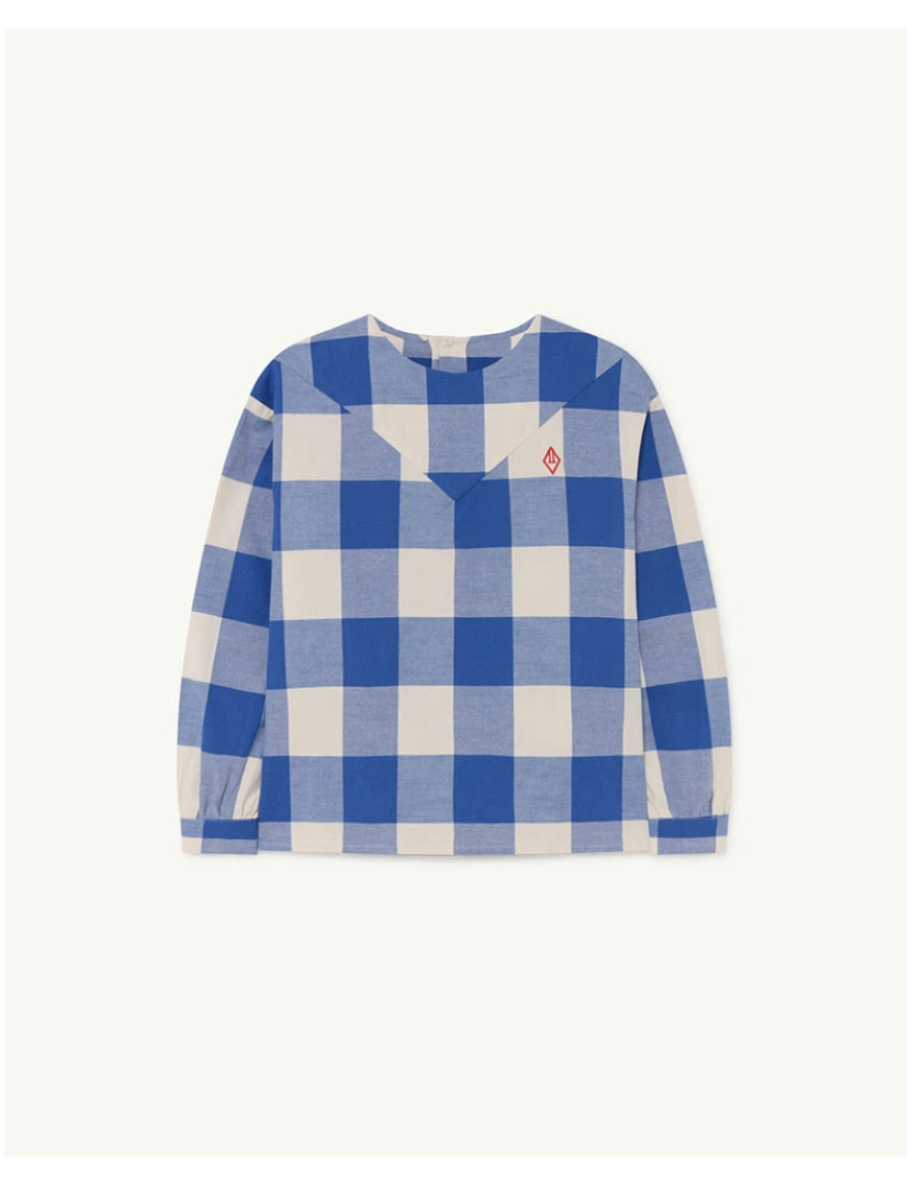 The Animals Observatory - Camisa Marmot Kids Azul Logo Vichy