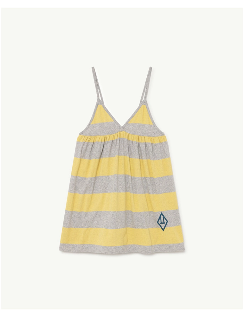 The Animals Observatory - Vestido Otter Kids Listras Cinza