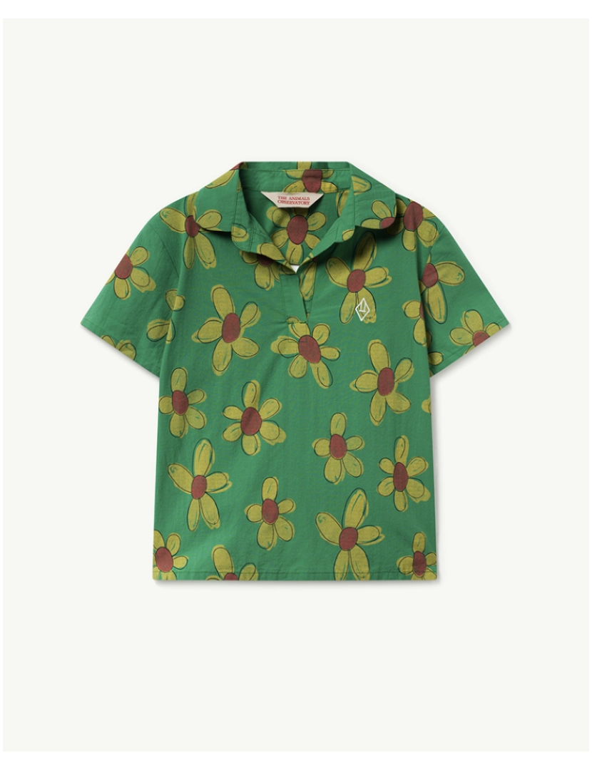 The Animals Observatory - Camisa Kangaru Kids Verde Flores