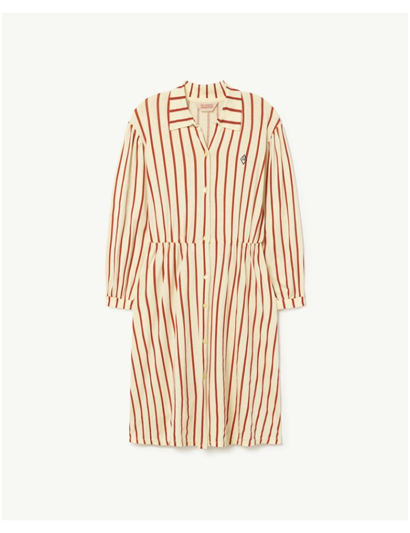 The Animals Observatory - Vestido Golfinho Kids Amarelo_Red Stripes