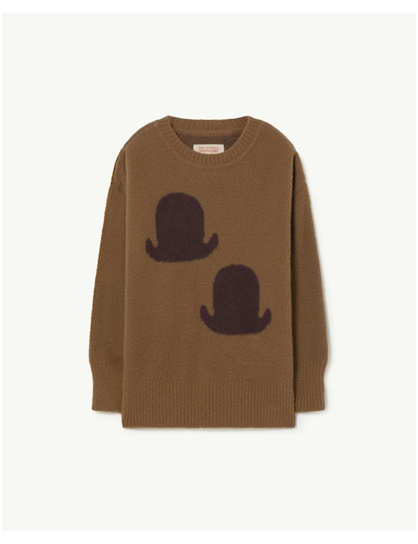 The Animals Observatory - Graphic Bull Kids+ Sweater Marrom