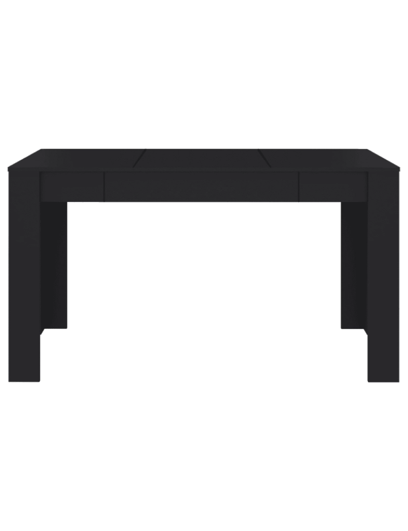 imagem de Mesa de jantar，Mesa de Refeicao 140x74,5x76 cm contraplacado preto CFW618183