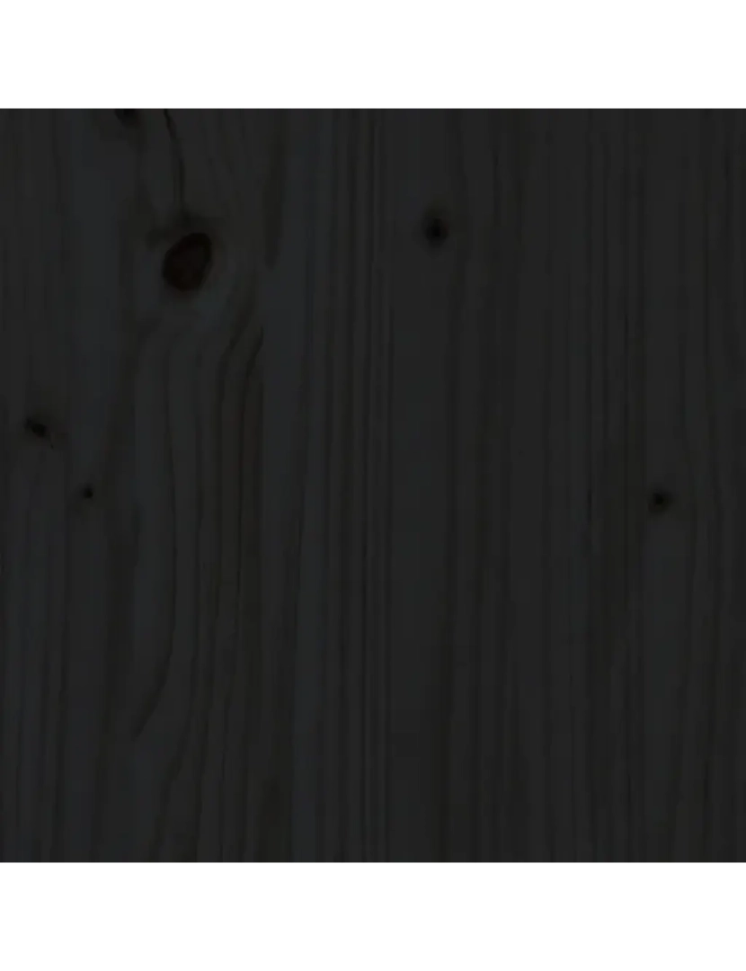 imagem de Mesa de cabeceira | Mesa Auxiliar Moderna | Criado-mudo 35x34x32 cm madeira de pinho maciça preto CFW4047987