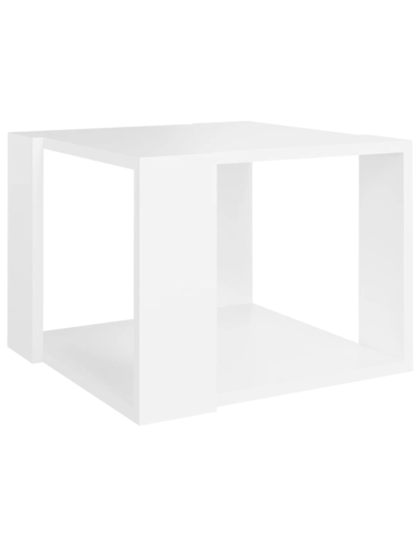 imagem de Mesa de centro，Mesa Auxiliar，Mesa de café 40x40x30 cm madeira processada branco CFW5978372