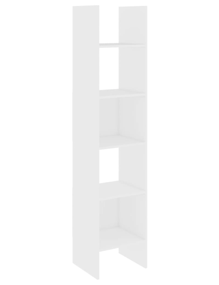 imagem de Estante de livros，Armário de arrumação 40x35x180 cm derivados de madeira branco CFW6975652