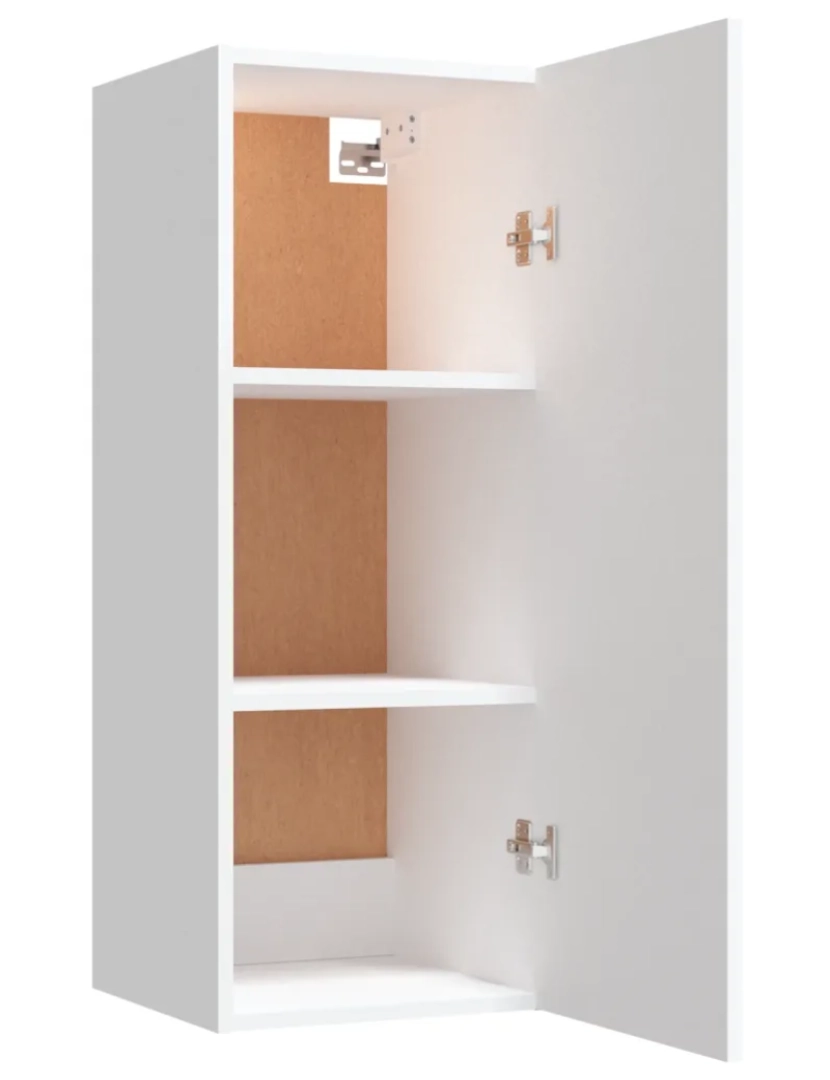 imagem de Armário parede，Armário suspenso 34,5x34x90 cm madeira processada branco CFW8189307