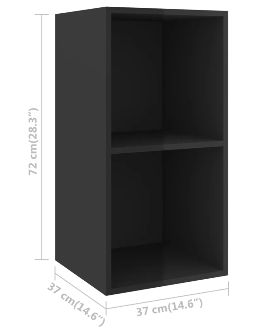 imagem de 3 pcs conjunto de móveis de TV，Mobiliário TV de Salon，Combinação Móvel TV contraplacado preto brilhante CFW8469496
