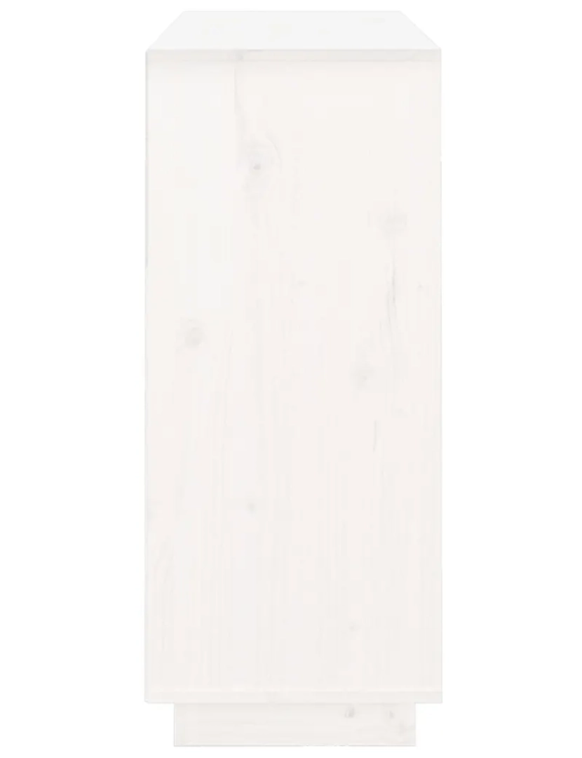 imagem de Aparador，Armário de Armazenamento 104,5x34x80 cm madeira de pinho maciça branco CFW2137107