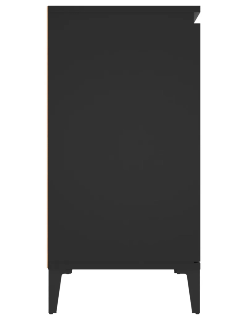 imagem de Aparador，Armário de Armazenamento 104x35x70 cm contraplacado preto CFW2599576