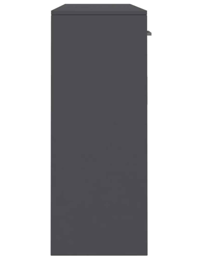 imagem de Aparador，Armário de Armazenamento 110x30x75 cm contraplacado cinzento CFW5463495