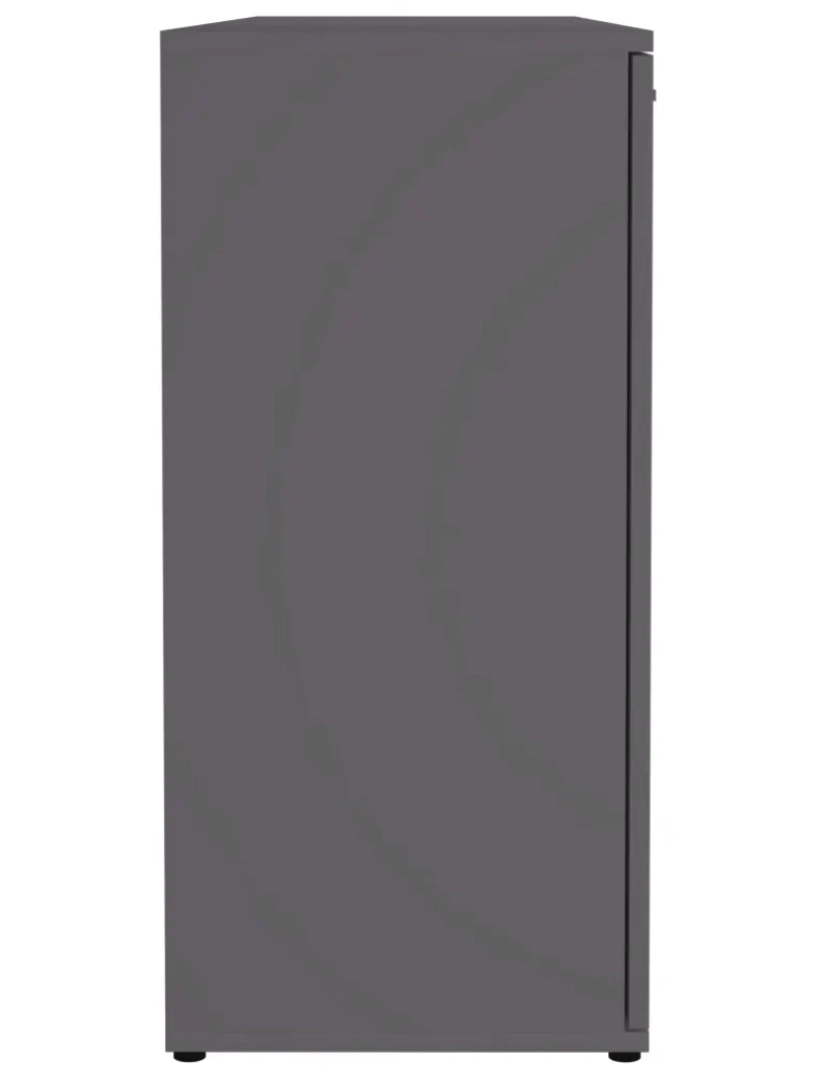 imagem de Aparador，Armário de Armazenamento 120x35,5x75 cm contraplacado cinzento CFW8022967