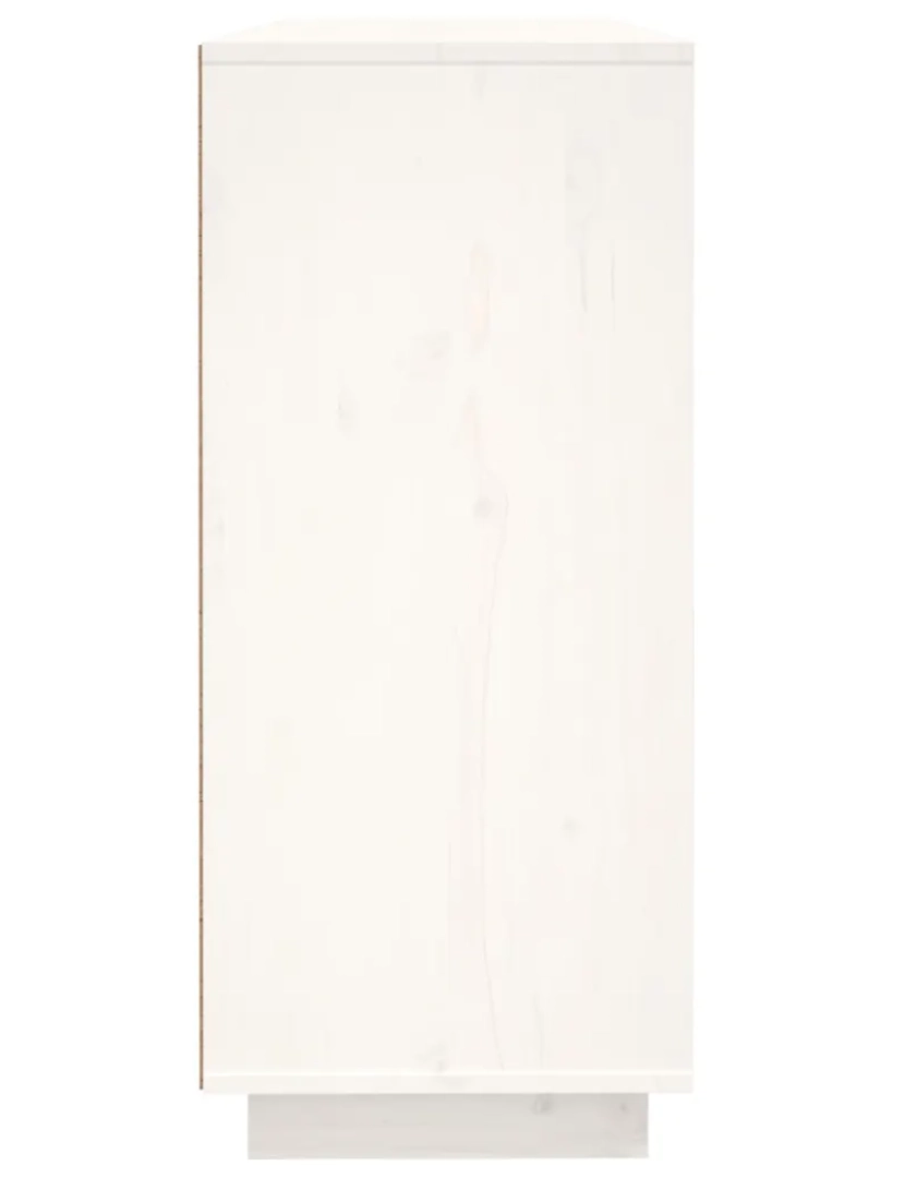 imagem de Aparador，Armário de Armazenamento 120x35x80 cm madeira de pinho maciça branco CFW9059327