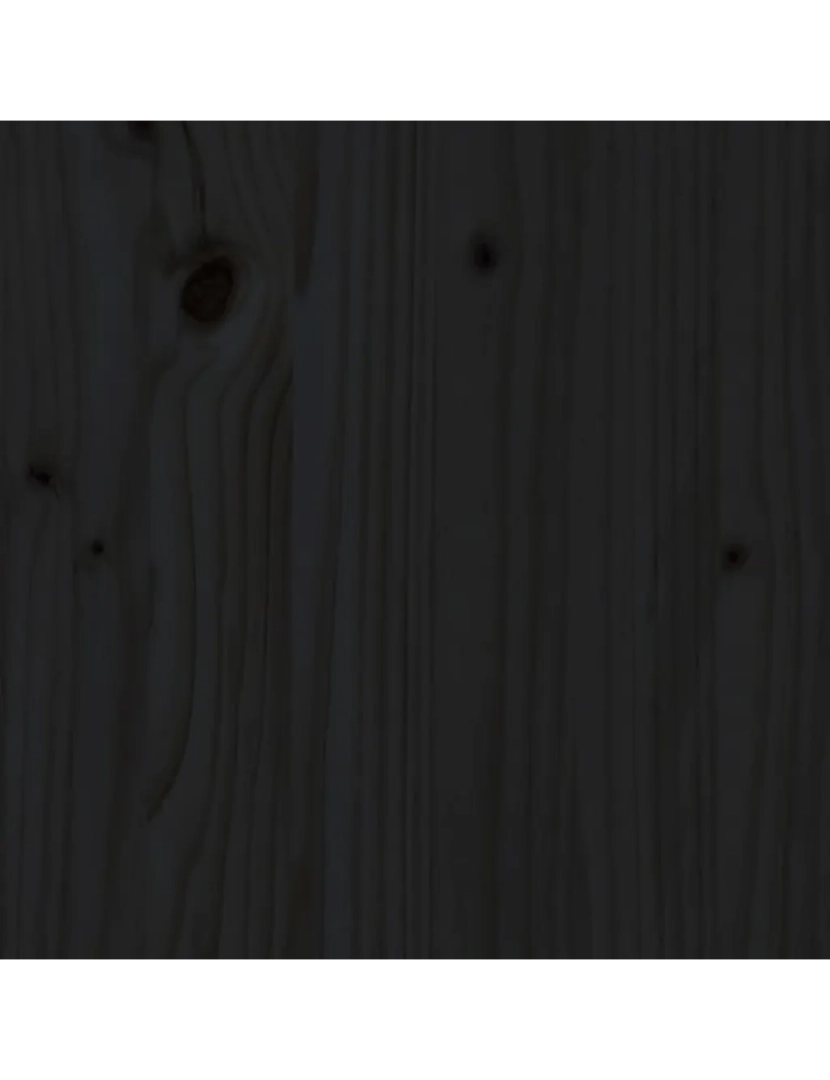imagem de Aparador，Armário de Armazenamento 140x35x80 cm madeira de pinho maciça preto CFW8503665