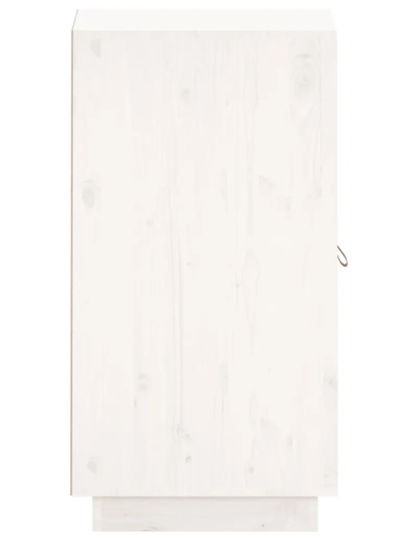 imagem de Aparador，Armário de Armazenamento 34x40x75 cm madeira de pinho maciça branco CFW6401785