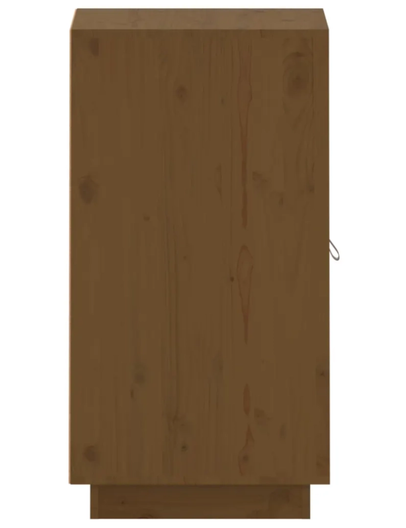 imagem de Aparador，Armário de Armazenamento 34x40x75 cm madeira de pinho maciça castanho mel CFW5101385