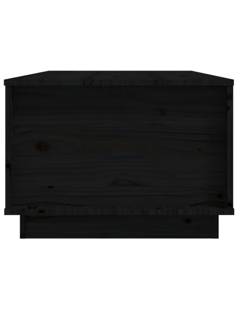 imagem de Mesa de centro，Mesa Auxiliar，Mesa de café 100x50x35 cm madeira de pinho maciça preto CFW6865267