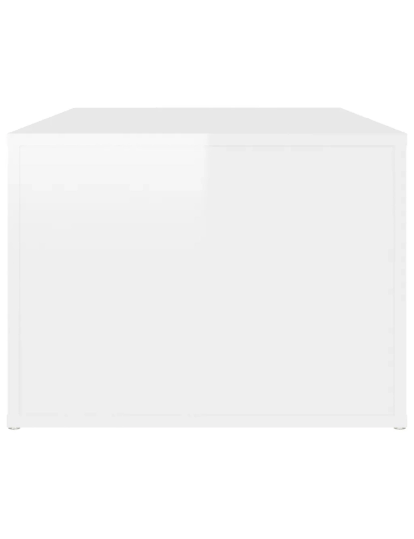 imagem de Mesa de centro，Mesa Auxiliar，Mesa de café 100x50x36 cm derivados madeira branco brilhante CFW6006426