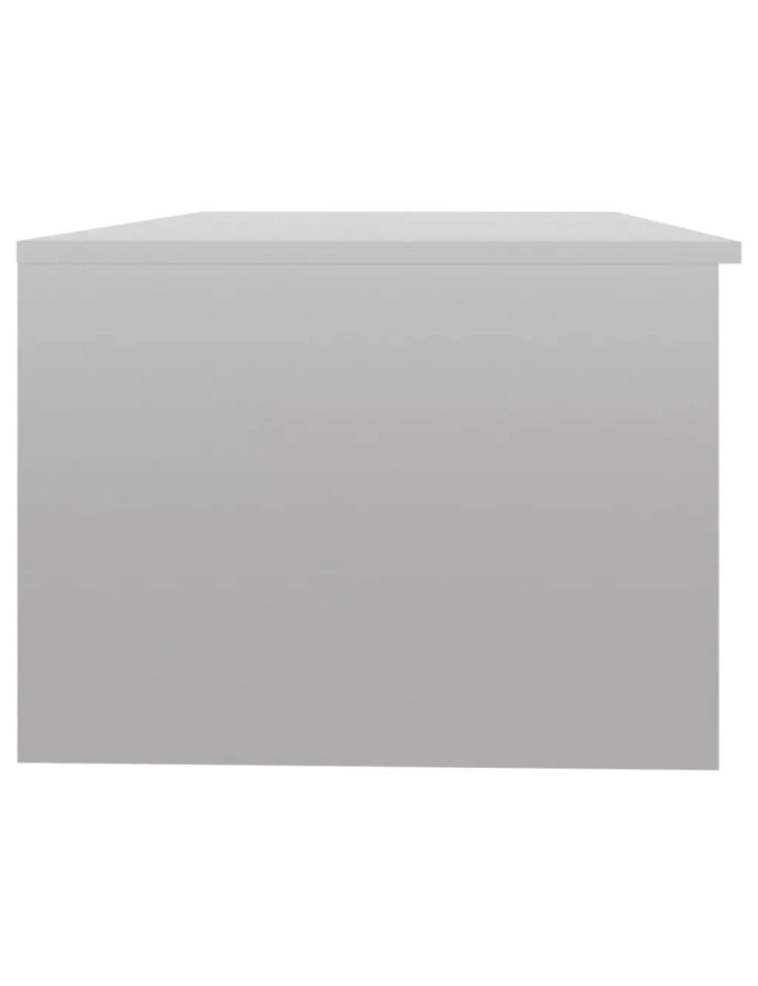 imagem de Mesa de centro，Mesa Auxiliar，Mesa de café 102x50x36 cm madeira processada branco brilhante CFW9269204