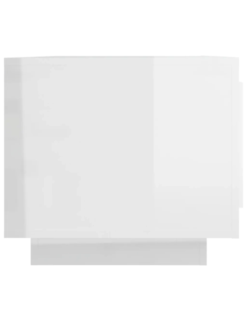 imagem de Mesa de centro，Mesa Auxiliar，Mesa de café 102x50x45 cm madeira processada branco brilhante CFW6937994