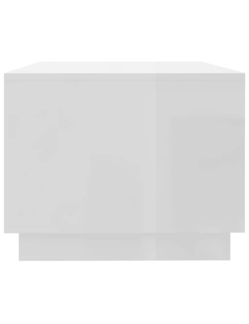 imagem de Mesa de centro，Mesa Auxiliar，Mesa de café 102x55x43 cm aglomerado branco brilhante CFW3337146