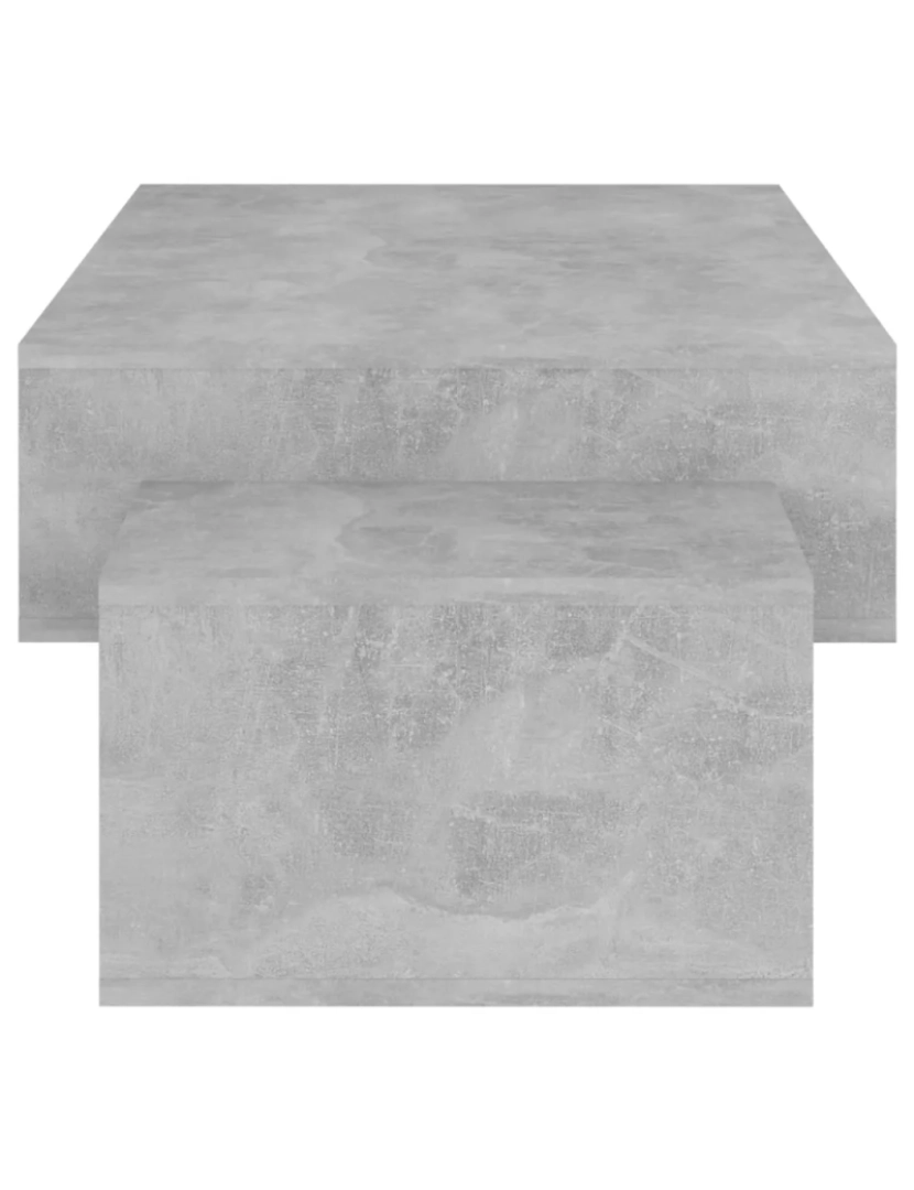 imagem de Mesa de centro，Mesa Auxiliar，Mesa de café 105x55x32 cm contraplacado cinzento cimento CFW1521416
