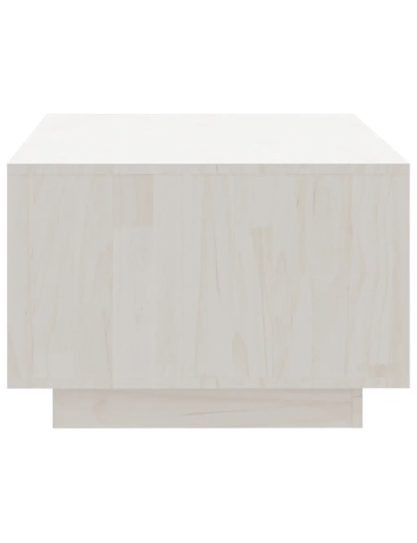 imagem de Mesa de centro，Mesa Auxiliar，Mesa de café 110x50x33,5 cm madeira de pinho maciça branco CFW7325726