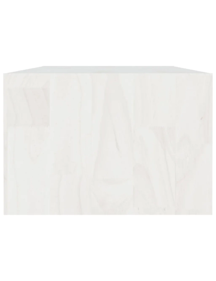 imagem de Mesa de centro，Mesa Auxiliar，Mesa de café 110x50x34 cm madeira de pinho maciça branco CFW9762876