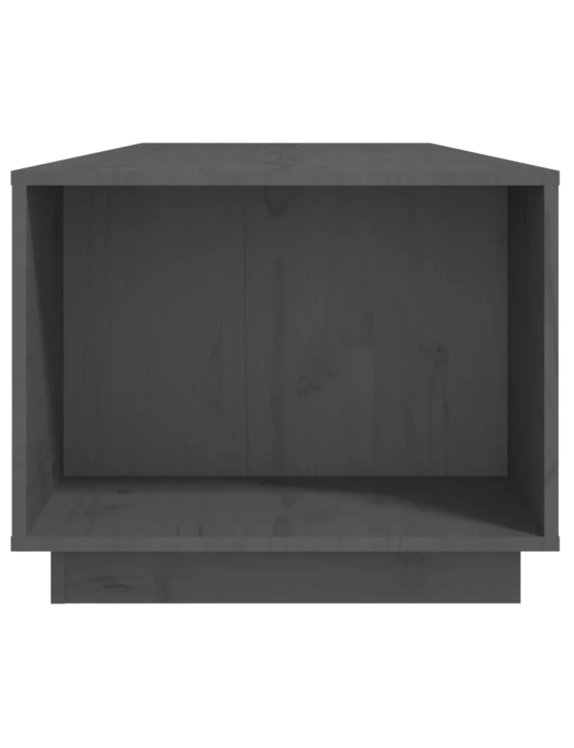 imagem de Mesa de centro，Mesa Auxiliar，Mesa de café 110x50x40 cm madeira de pinho maciça cinzento CFW8164277