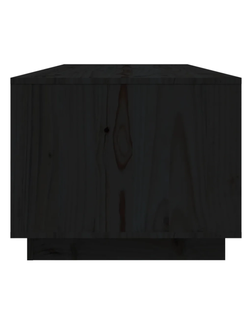 imagem de Mesa de centro，Mesa Auxiliar，Mesa de café 110x50x40 cm madeira de pinho maciça preto CFW1950997