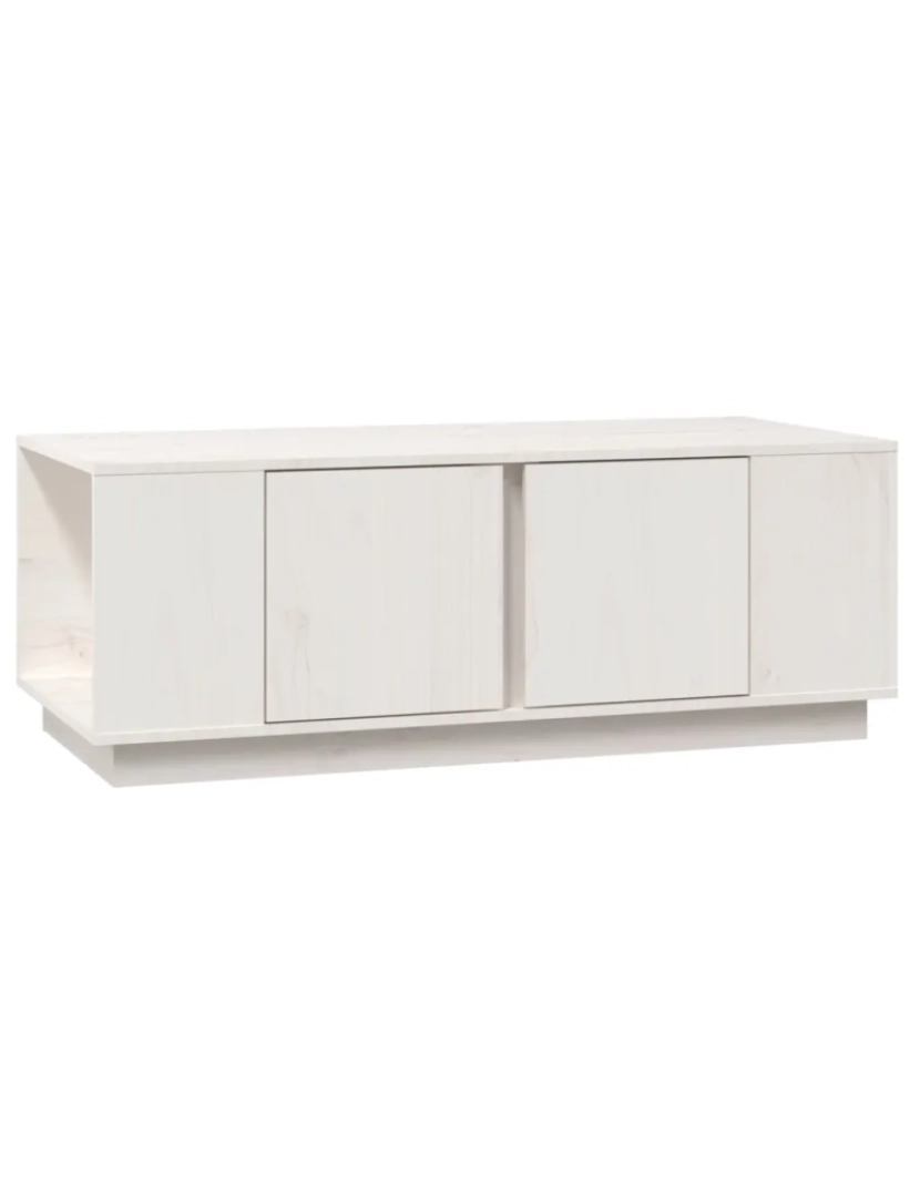 imagem de Mesa de centro，Mesa Auxiliar，Mesa de café 110x50x40 cm pinho maciço branco CFW9046172