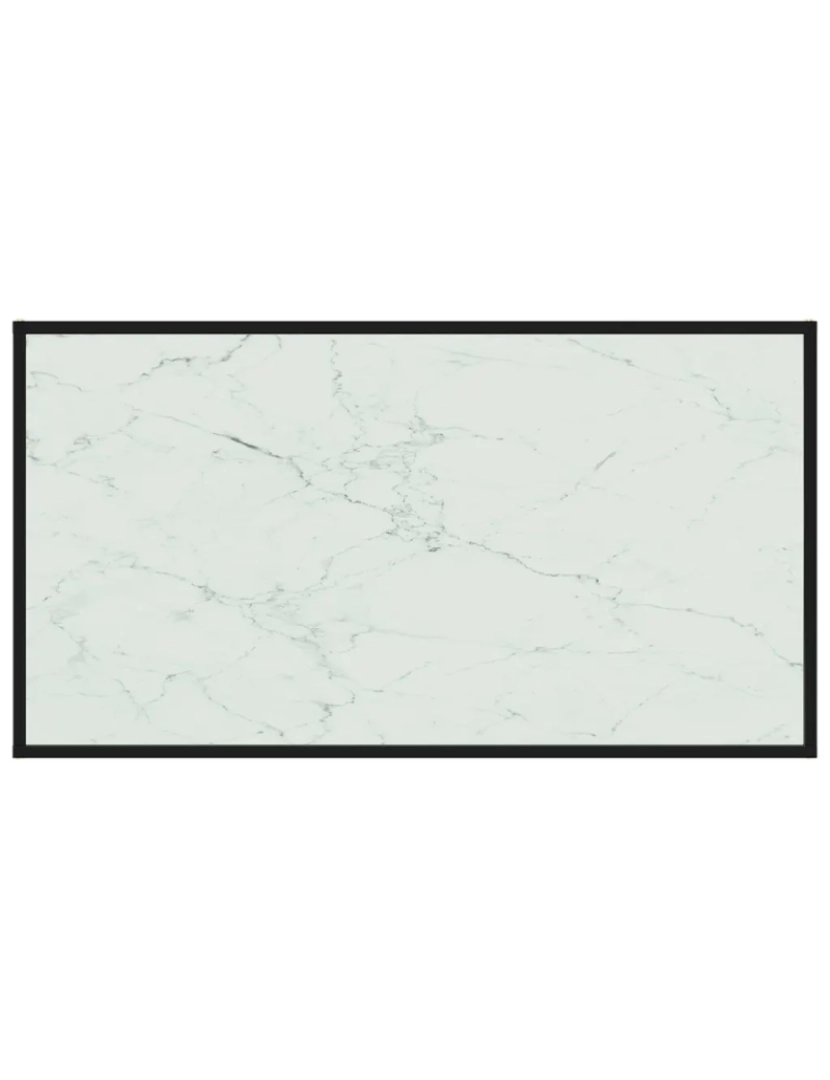 imagem de Mesa de centro，Mesa Auxiliar，Mesa de café 120x60x35 cm vidro temperado branco CFW5538533