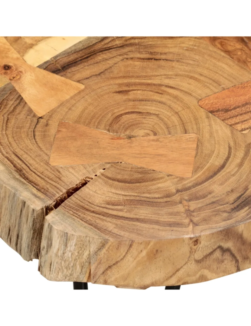 imagem de Mesa de centro，Mesa Auxiliar，Mesa de café 4 troncos 36 cm madeira de acácia maciça CFW6253834