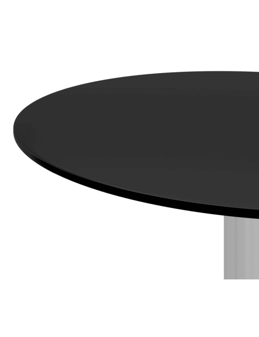 imagem de Mesa de centro，Mesa Auxiliar，Mesa de café 40 cm vidro temperado preto CFW4911183