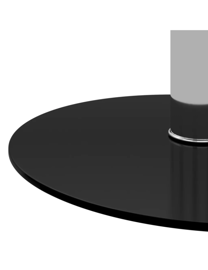 imagem de Mesa de centro，Mesa Auxiliar，Mesa de café 40 cm vidro temperado preto CFW4911184