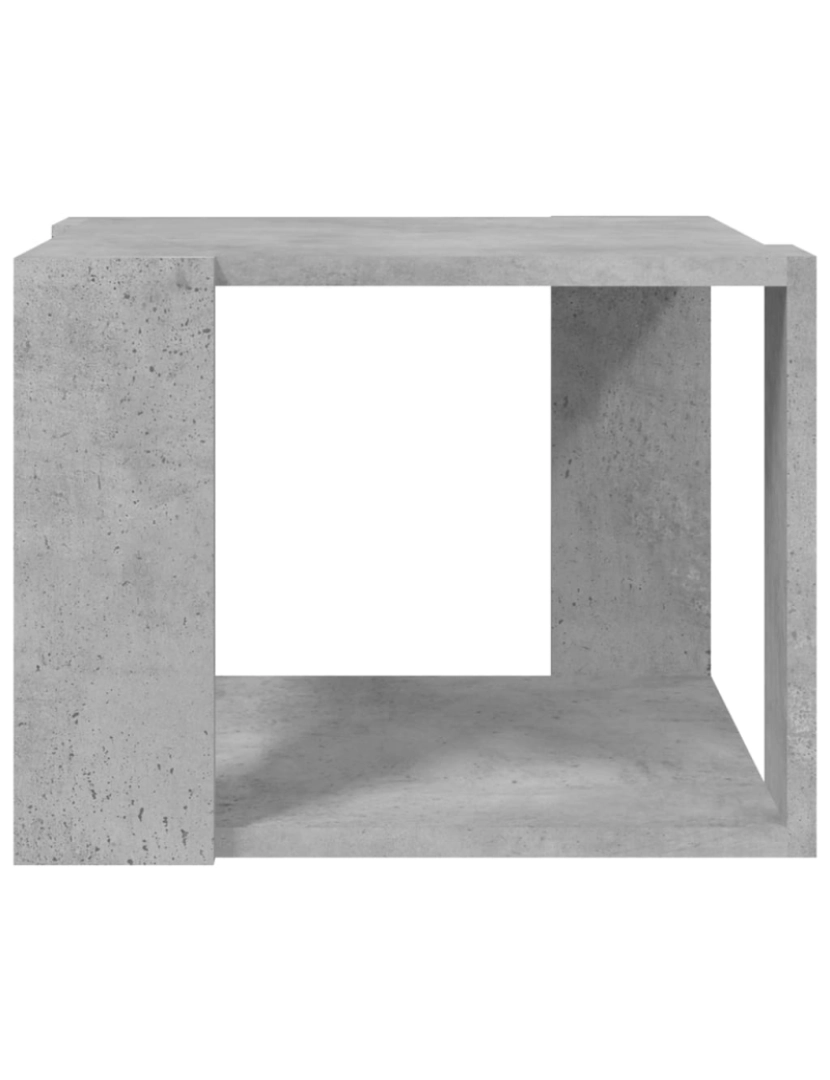 imagem de Mesa de centro，Mesa Auxiliar，Mesa de café 40x40x30 cm madeira processada cinza cimento CFW6554565