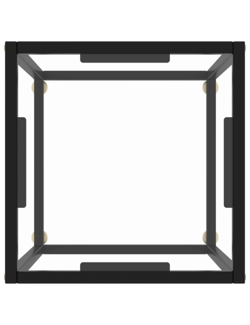 imagem de Mesa de centro，Mesa Auxiliar，Mesa de café 40x40x50 cm preto com vidro temperado CFW7258533
