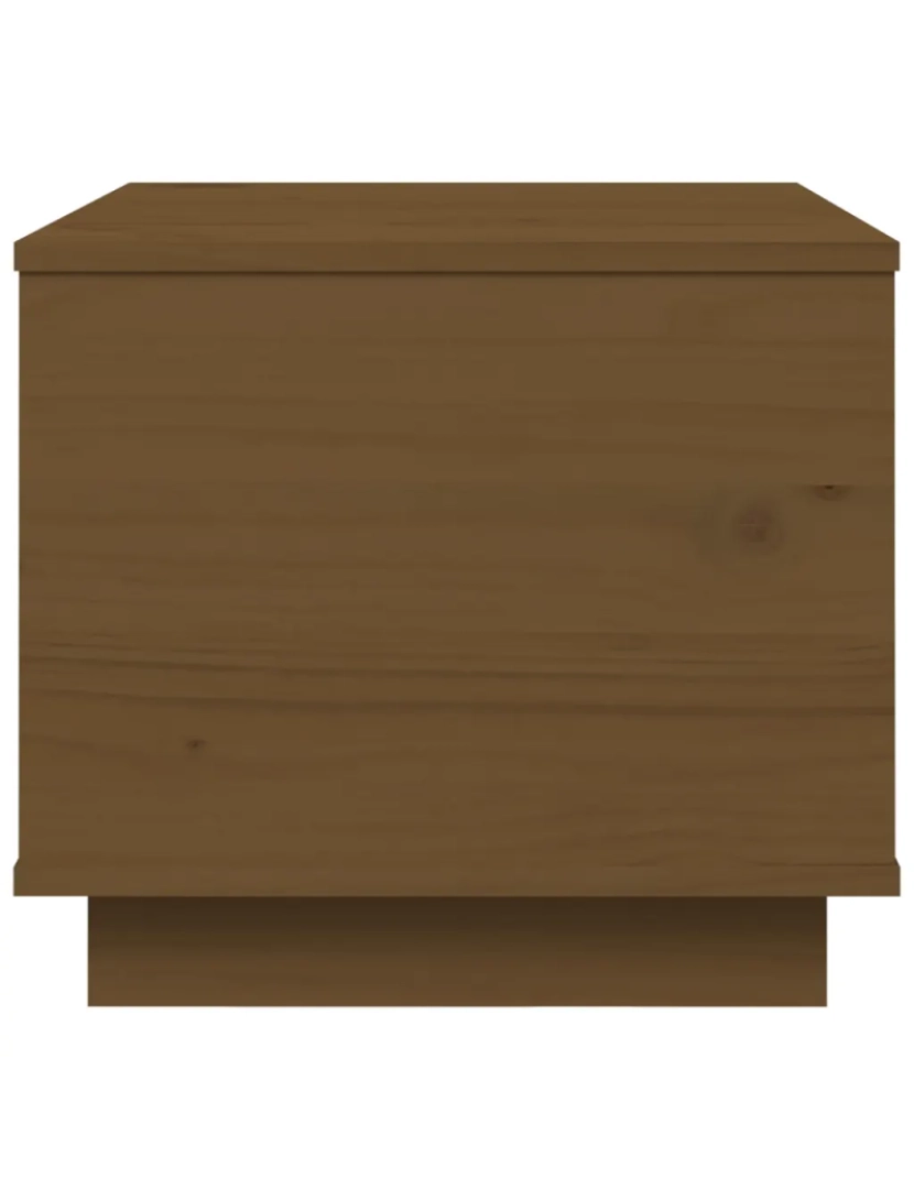 imagem de Mesa de centro，Mesa Auxiliar，Mesa de café 40x50x35 cm madeira de pinho maciça castanho-mel CFW3133436